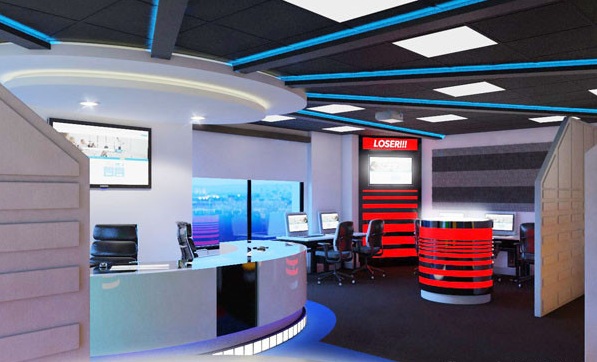 科技辦公前臺設計